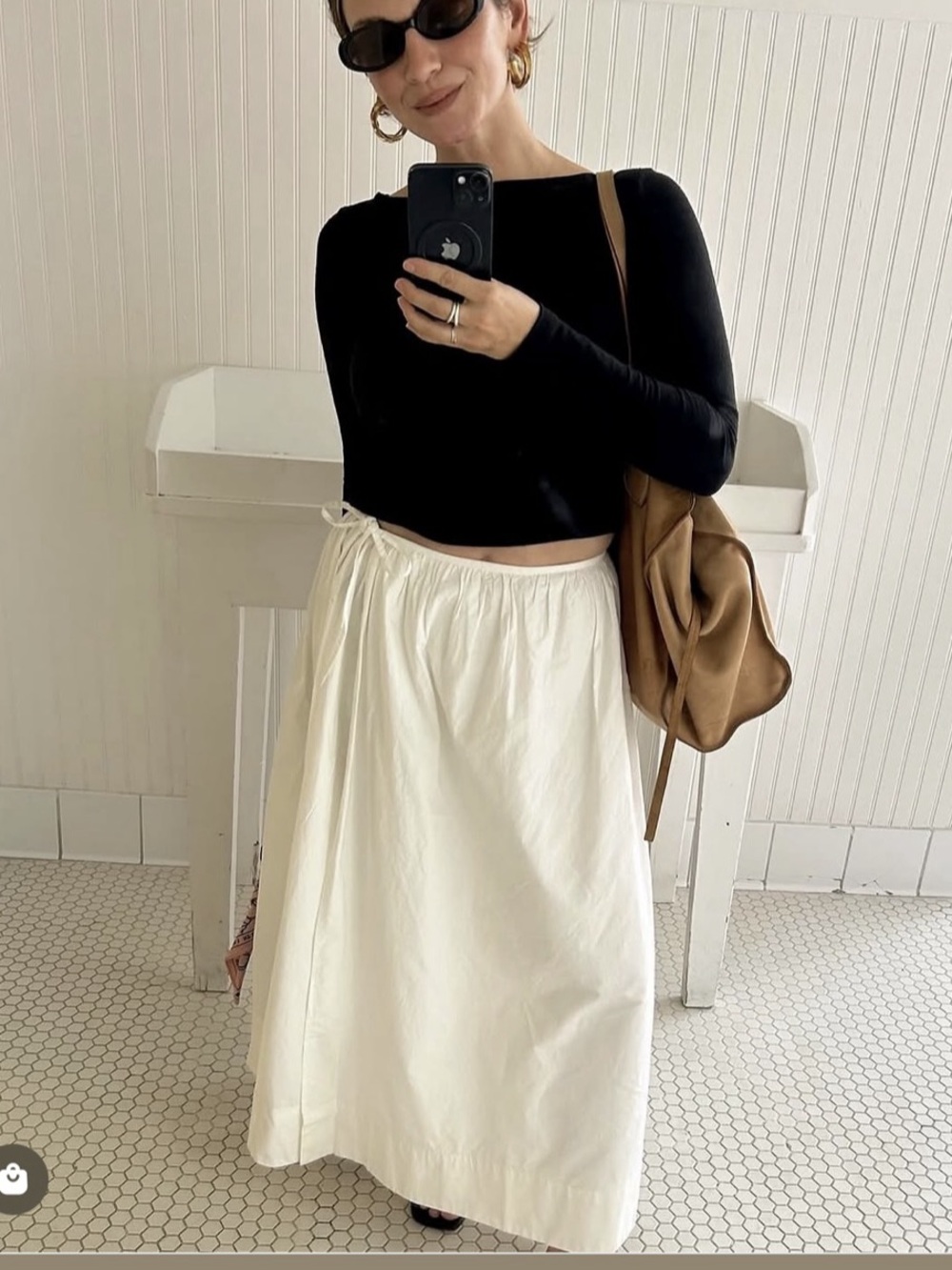 OZMA Ava Skirt Wrap Midi Skirt in White Size XS/S